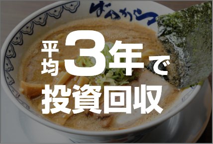 平均3年で投資回収